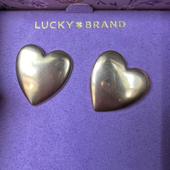 NIB Lucky Brand Heart Earrings - Picture 2 of 2